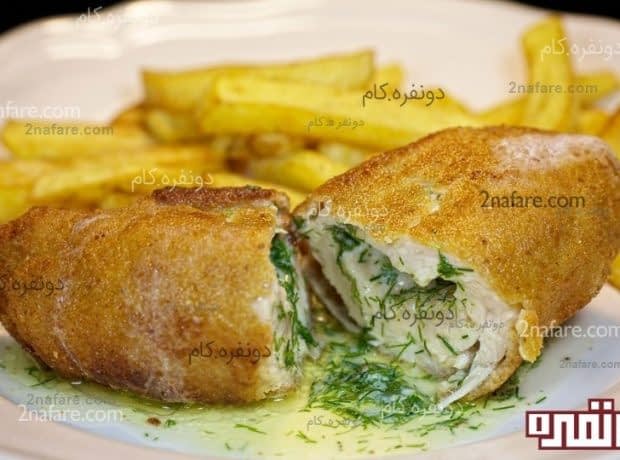 طرز تهیه چیکن کیو (chicken kiev) مرحله به مرحله طرز تهیه چیکن کیو