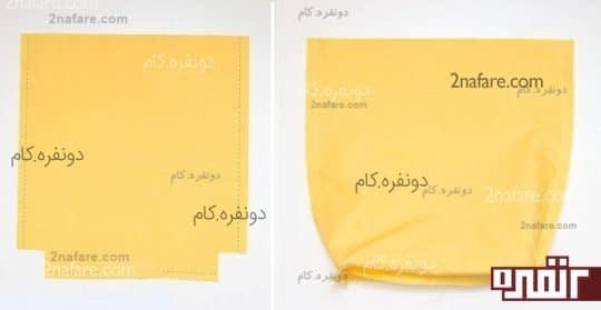 10 سانتی متر پایین آستری رو بدون دوخت باقی بگذارید