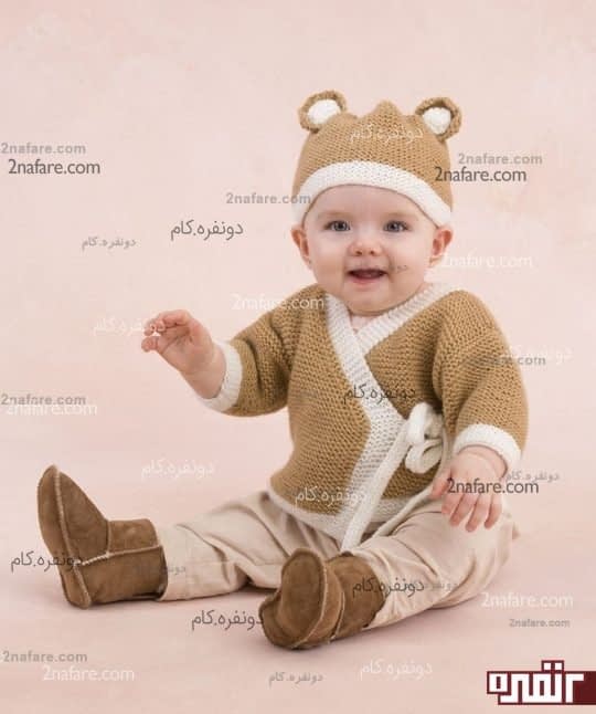 مدل کلاه و ژاکت پسرانه