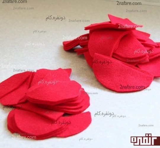 برش گلبرگ ها از وسط