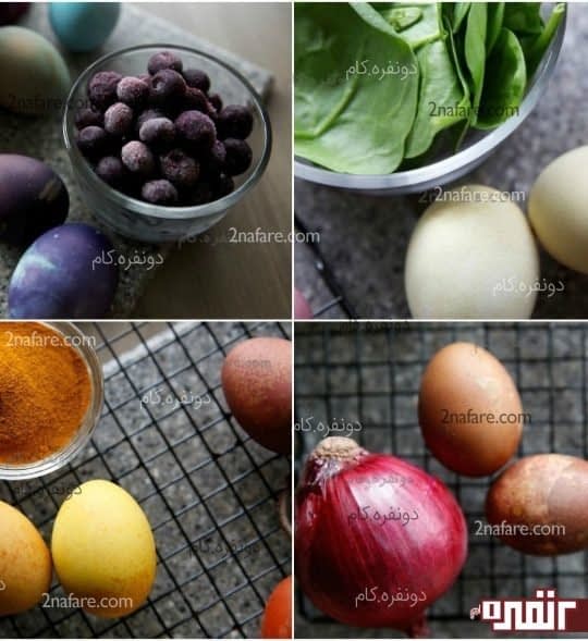رنگ کردن تخم مرغ عید