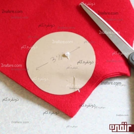 قرار دادن الگو و برش گلبرگ ها