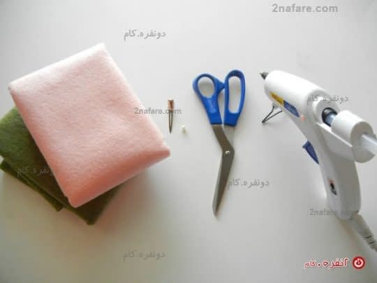 لوازم مورد نیاز برای ساخت گل سر نمدی