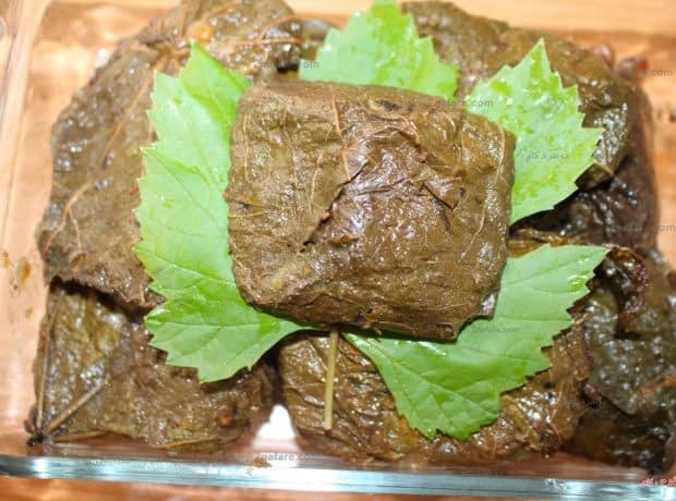 طرز تهیه دلمه برگ مو (ملس) مرحله به مرحله روش تهیه دلمه برگ مو