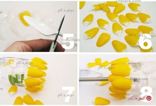 قاشق های یک بار مصرف رو رنگ کنید