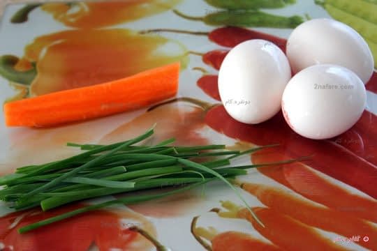 مواد لازم برای تهیه رول تخم مرغ