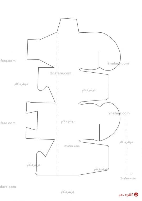 الگوی ساخت جعبه کادو قلبی