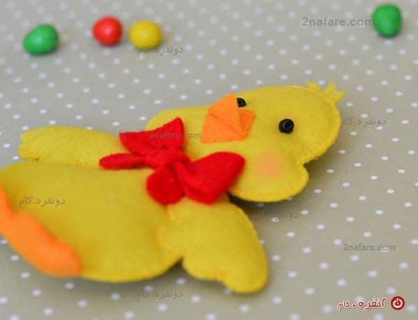 کاردستی با نمد زرد و سبز کاردستی با نمد زرد و سبز