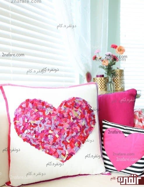 کوسن با طرح قلب