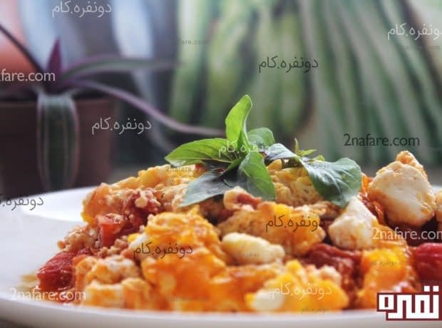طرز تهیه املت پنیر صبحانه املت پنیر خوشمزه