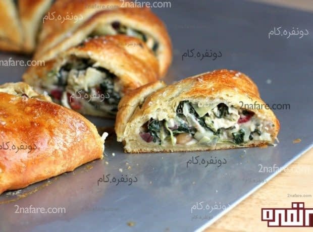 طرز تهیه رینگ پیراشکی اسفناج خوشمزه و زیبا طرز تهیه رینگ پیراشکی