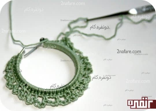 گوشوار قلاب بافی