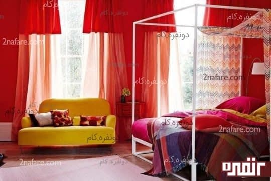 اتاق خواب به رنگ قرمز