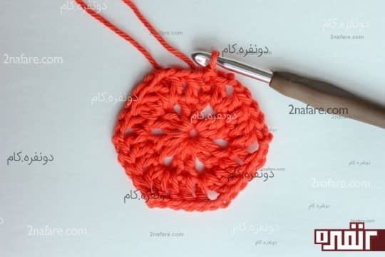 انتهای رج دوم