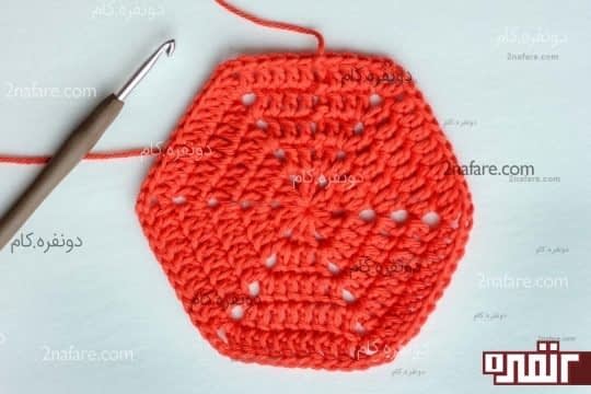 بافت شش ضلعی در قلاب بافی