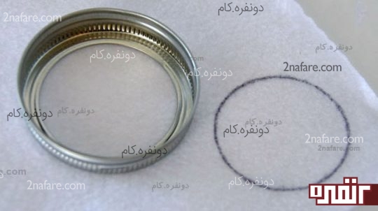 به اندازه دایره داخلی در شیشه لایی رو برش میزنیم