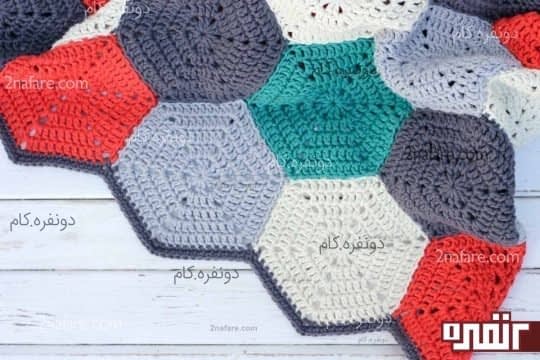 پتوی چهل تکه بافتنی