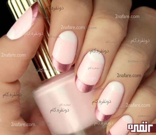 فرنچ زیبا روی زمینه ی صورتی