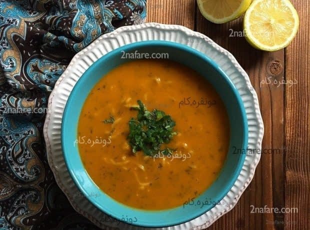 طرز تهیه سوپ جو و نودل مرحله به مرحله سوپ جو و نودل