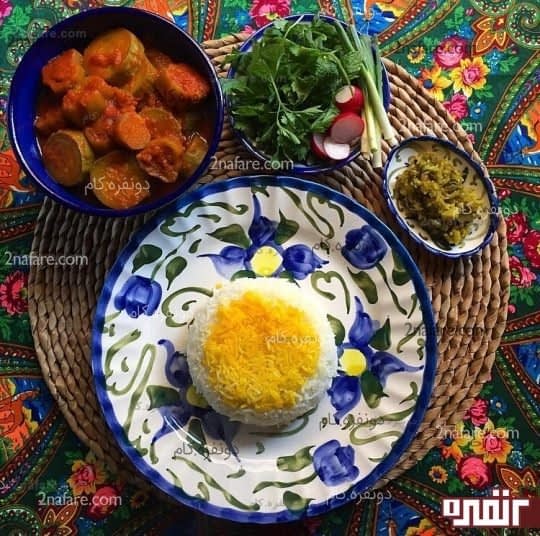 خورشت کدو و بادمجان سبک و رژیمی