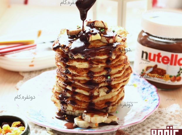 طرز تهیه پنکیک اوتمیل و کشمش مرحله به مرحله پنکیک اوتمیل و کشمش