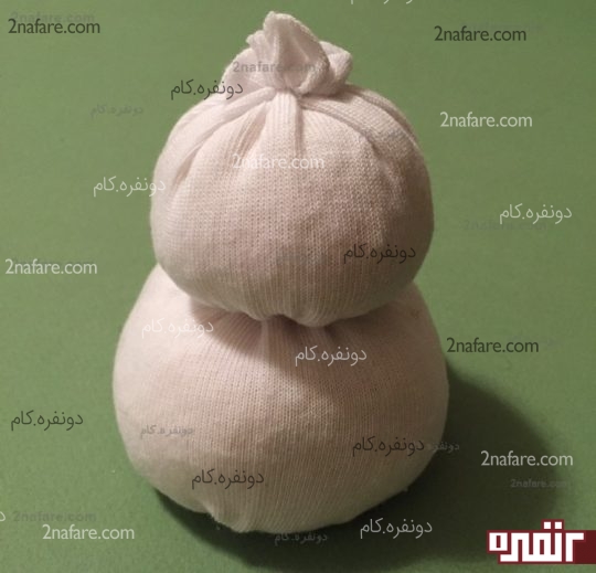 دو قسمت کردن جوراب پر