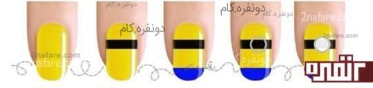 طراحی ناخن با تصویر مینیون
