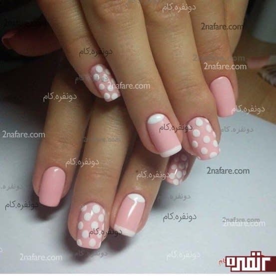طرح خال خالی صورتی