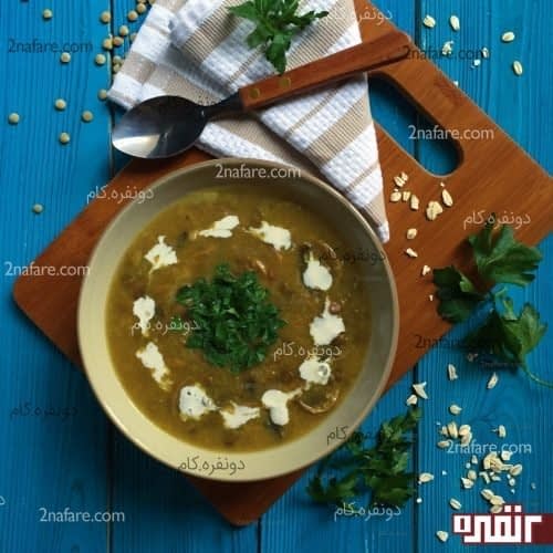 سوپ عدس و قارچ