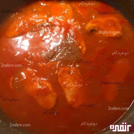 اضافه کردن گلپر و آبغوره