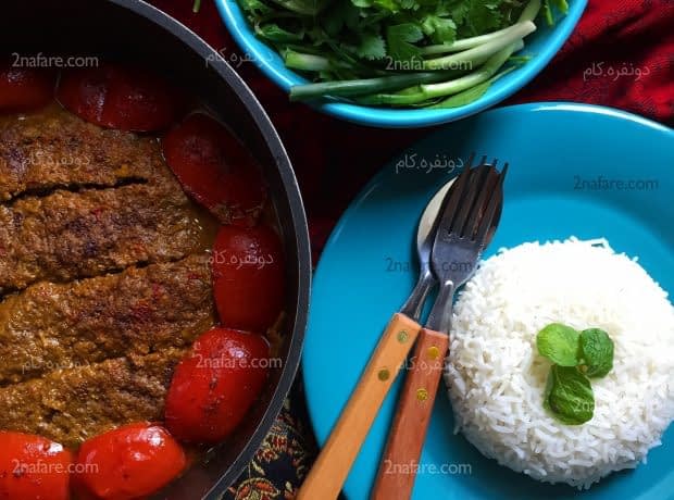 طرز تهیه کباب تابه ای زعفرانی خوشمزه و سریع کباب تابه ای زعفرانی
