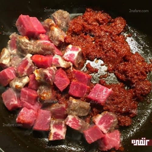 اضافه کردن گوشت