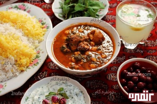 خورشت نخود اسفناج