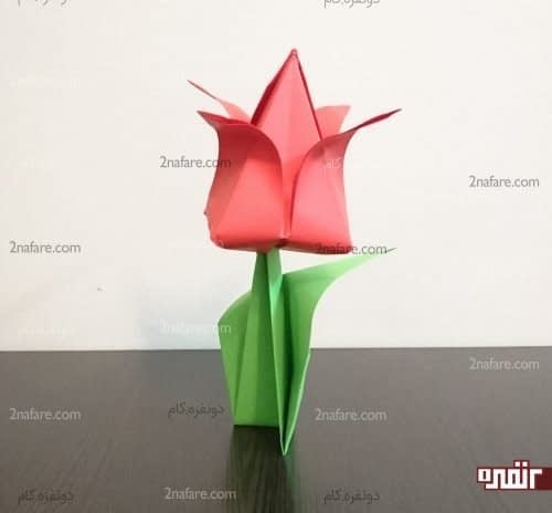 گل لاله اوریگامی