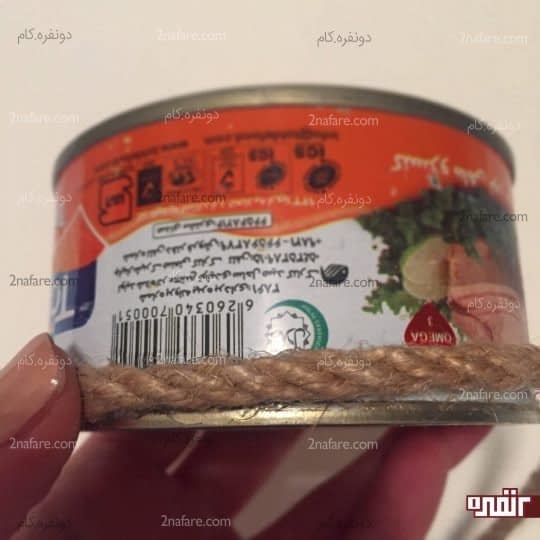 چسبوندن طناب به قوطی