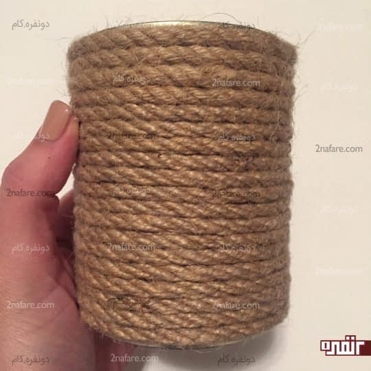 پوشش کامل قوطی با طناب کن