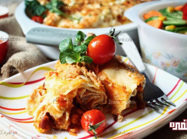 طرز تهیه انچیلادا مکزیکی با مرغ مرحله به مرحله آنچیدلا مرغ