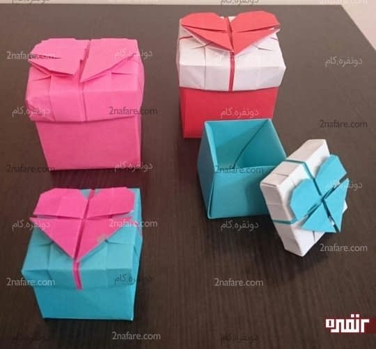 جعبه قلب اوریگامی