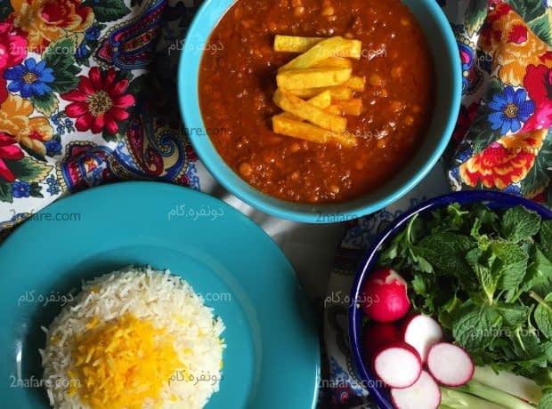 طرز تهیه خورشت قیمه با گوشت چرخ کرده خورشت قیمه با گوشت چرخ کرده