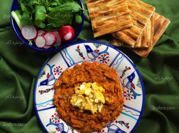طرز تهیه میرزا قاسمی شمال مرحله به مرحله میرزا قاسمی