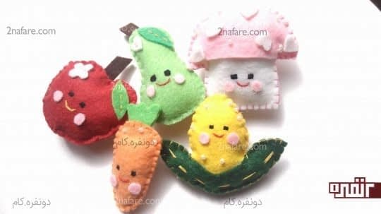 کاردستی با نمد میوه