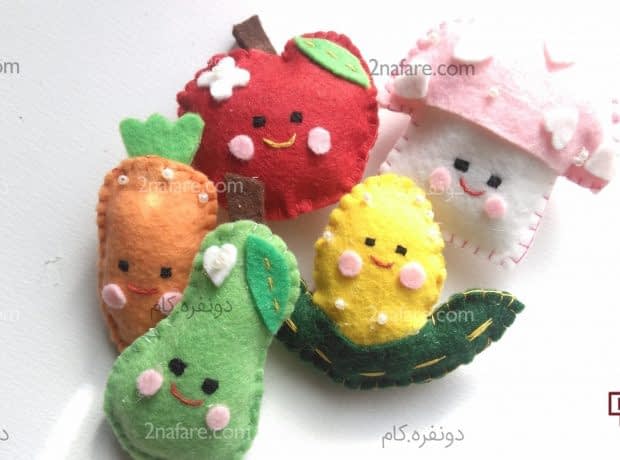 کاردستی با نمد میوه