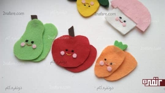 کاردستی با نمد میوه