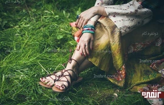 صندل های تخت بنددار انتخابی زیبا برای فصل تابستان