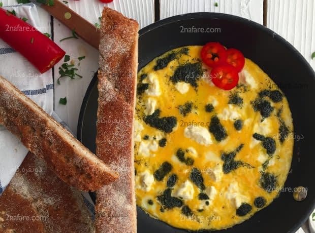 طرز تهیه املت پنیر و شوید املت پنیر و شوید