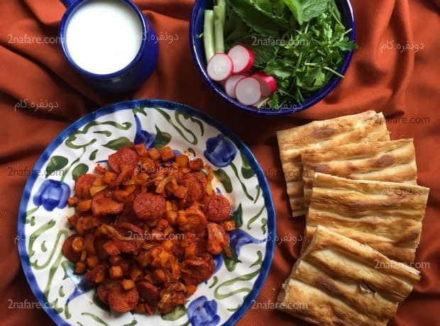 طرز تهیه سوسیس بندری با طعم کاری سوسیس بندری با طعم کاری