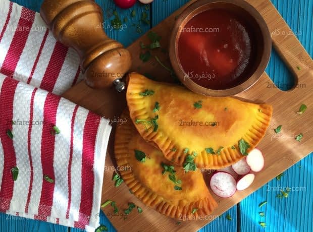 طرز تهیه پیراشکی گوشت و پیاز کاراملی پیراشکی گوشت و پیاز کاراملی