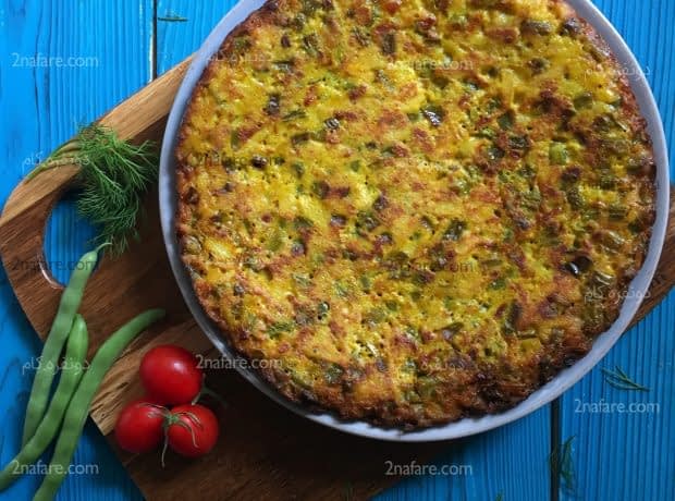 طرز تهیه کوکوی لوبیا سبز مرحله به مرحله کوکو لوبیا سبز