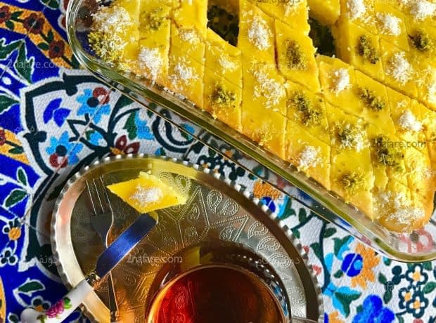 طرز تهیه کیک شربتی مرحله به مرحله كيك شربتي آمادس