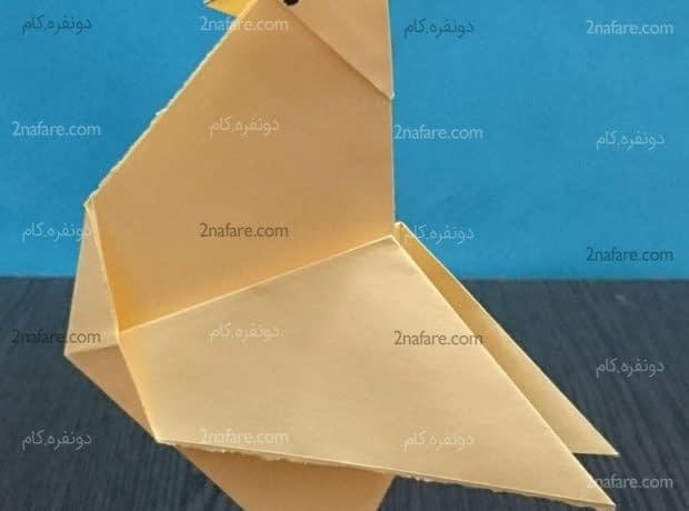 آموزش اوریگامی مرغ مرحله به مرحله مرغ اوریگامی